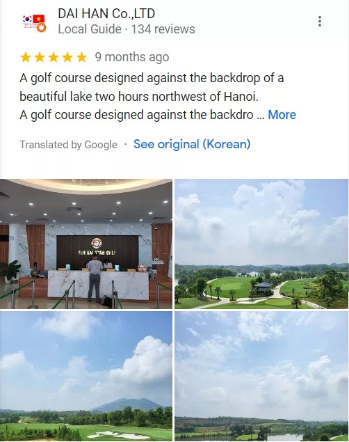 Review từ khách hàng tại sân golf Yên Bái