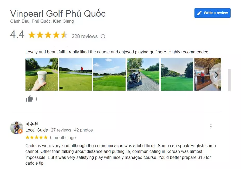 Đánh giá Vinpearl Golf Phú Quốc