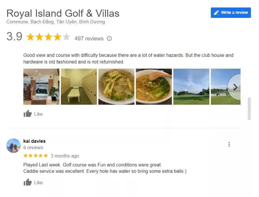 Đánh giá sân golf Royal Island Golf Villas