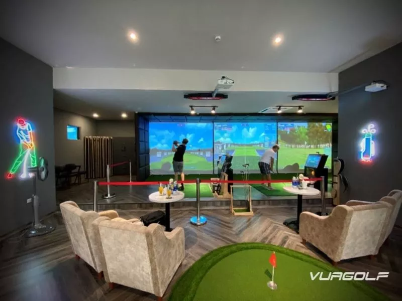 kích thước phòng golf 3d 3 màn hình