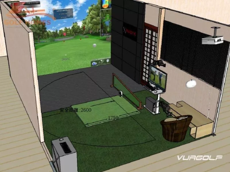 kích thước phòng golf 3d là bao nhiêu
