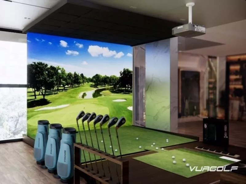 kích thước phòng golf 3d