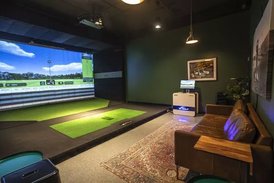 thiết kế phòng golf 3d dưới tầng hầm